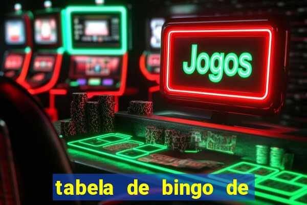 tabela de bingo de 1 a 100